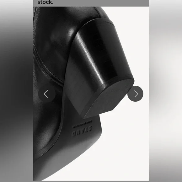 STAUD JUNE BOOTS BLACK LEATHER SIZE 39 🖤 - Picture 6 of 12